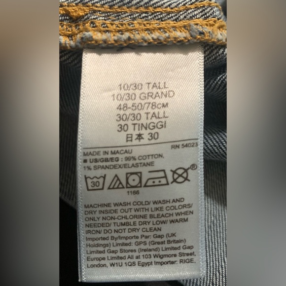 GAP Women High Rise Flare Wide-Leg Crop Jeans in Deep Blue, Sz 10. NWOT - Picture 9 of 12